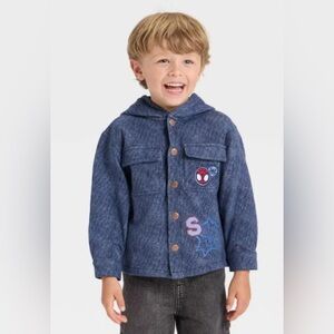 Spidey Kids Blue Denim Jacket with Hood